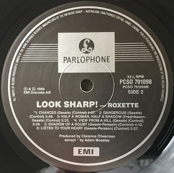 Roxette – Look Sharp! LP vinyl record, image 4 of 6