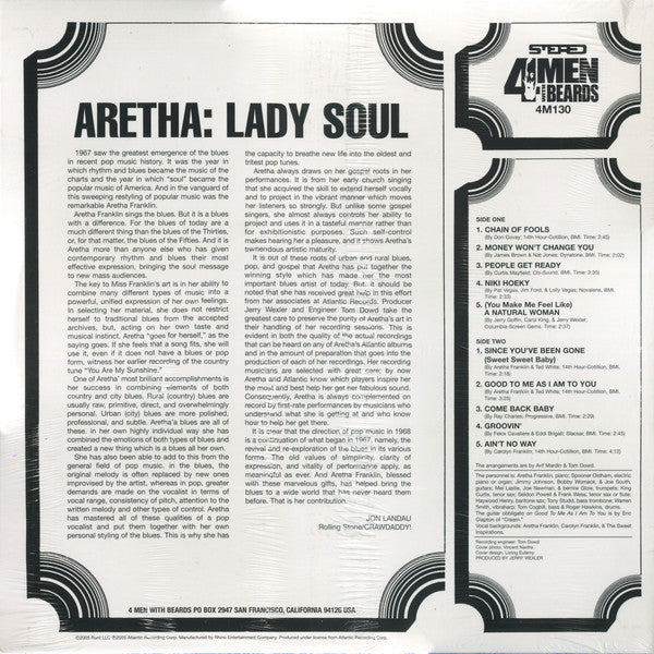 Aretha Franklin – Lady Soul LP vinyl record, image 2 of 5