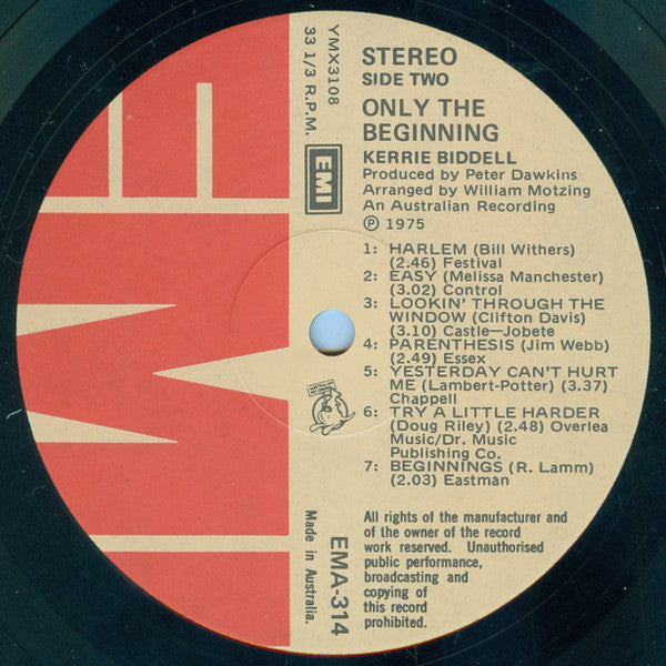 Kerrie Biddell – Only The Beginning LP vinyl record, image 4 of 7