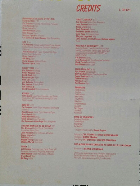 Cat Stevens – Izitso LP vinyl record, image 7 of 7
