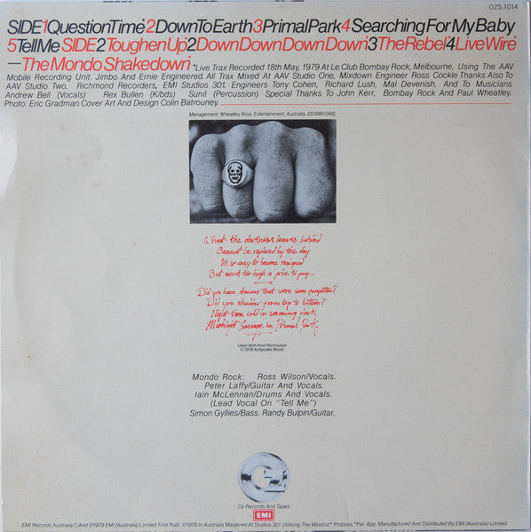 Mondo Rock – Primal Park LP vinyl record, image 2 of 6