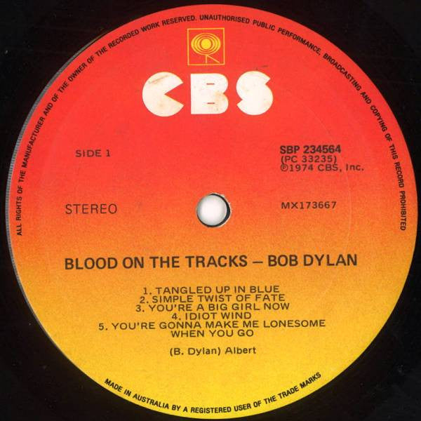 Bob Dylan – Blood On The Tracks LP vinyl record, image 3 of 4