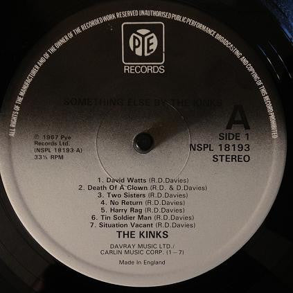 The Kinks – Something Else By The Kinks LP vinyl record, image 2 of 3