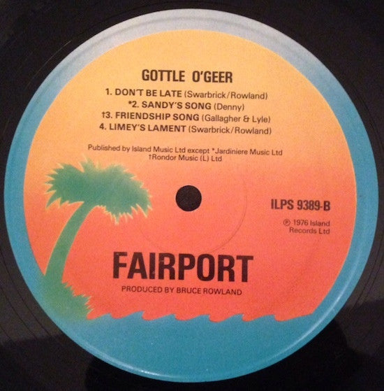 Fairport Convention – Gottle O'Geer LP vinyl record, image 4 of 4