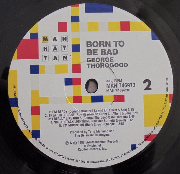 George Thorogood & The Destroyers – Born To Be Bad LP vinyl record, image 4 of 4