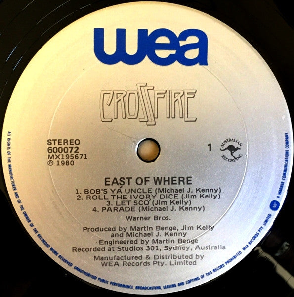 Crossfire – East Of Where LP vinyl record, image 5 of 7