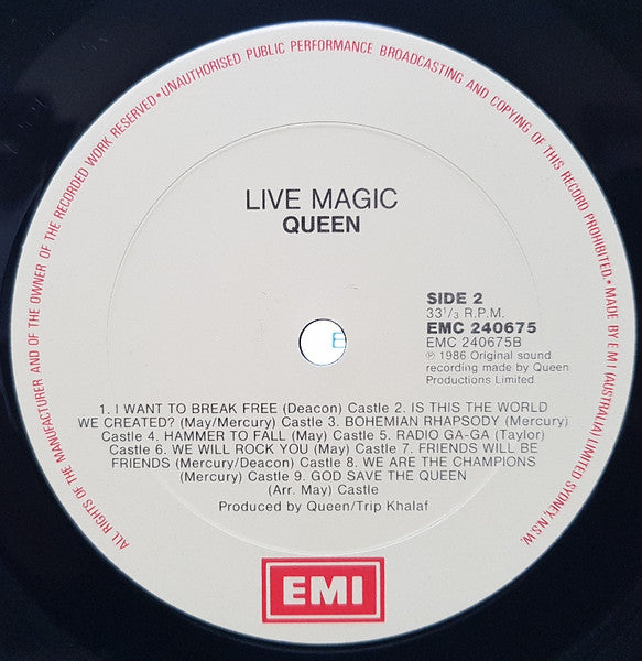 Queen – Live Magic LP vinyl record, image 3 of 3