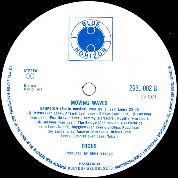Focus – Moving Waves LP vinyl record, image 4 of 4
