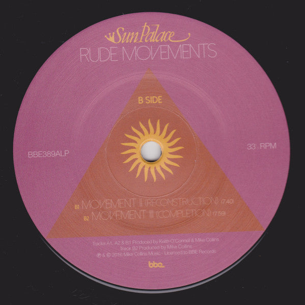 Sun Palace – Raw Movements / Rude Movements (2xLP) LP vinyl record, image 8 of 8