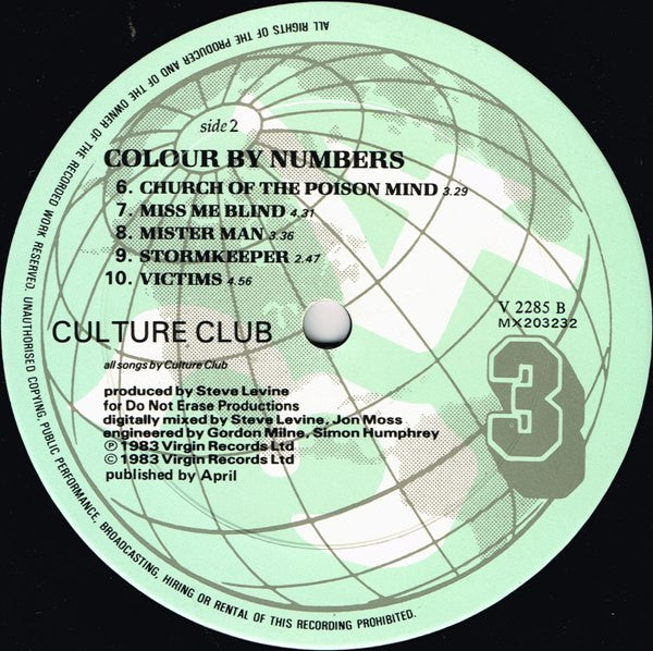 Culture Club – Colour By Numbers LP vinyl record, image 4 of 10