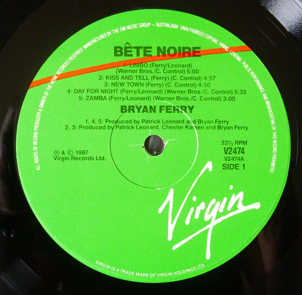 Bryan Ferry – Bête Noire LP vinyl record, image 3 of 6