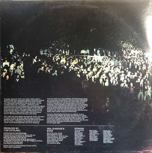 Neil Diamond – Hot August Night (2xLP) LP vinyl record, image 7 of 9