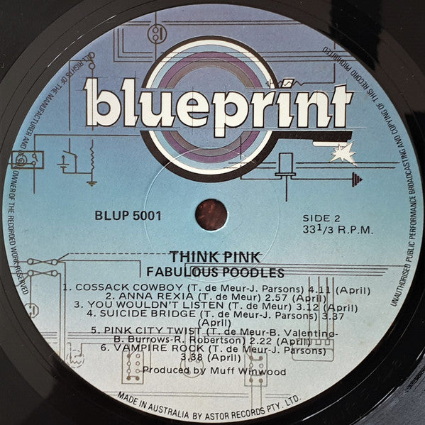 Fabulous Poodles – Think Pink LP vinyl record, image 6 of 6