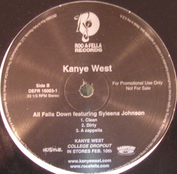 Kanye West – All Falls Down 12" vinyl record, image 2 of 3