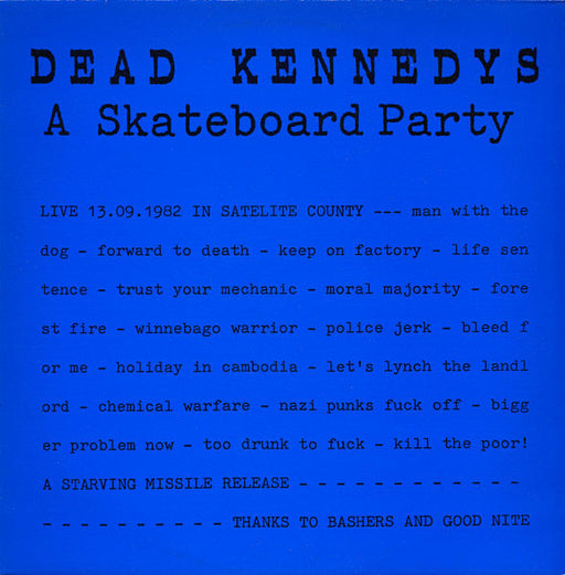 Dead Kennedys – A Skateboard Party LP vinyl record, image 1 of 4