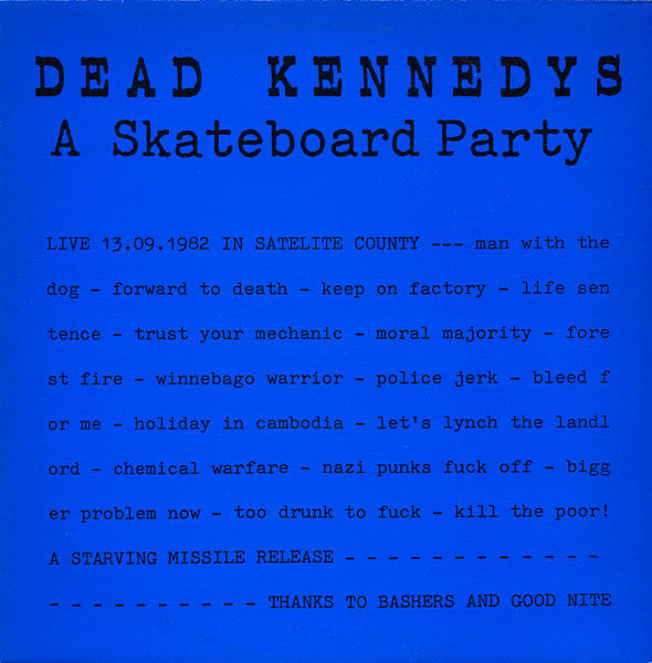 Dead Kennedys – A Skateboard Party LP vinyl record, image 1 of 4