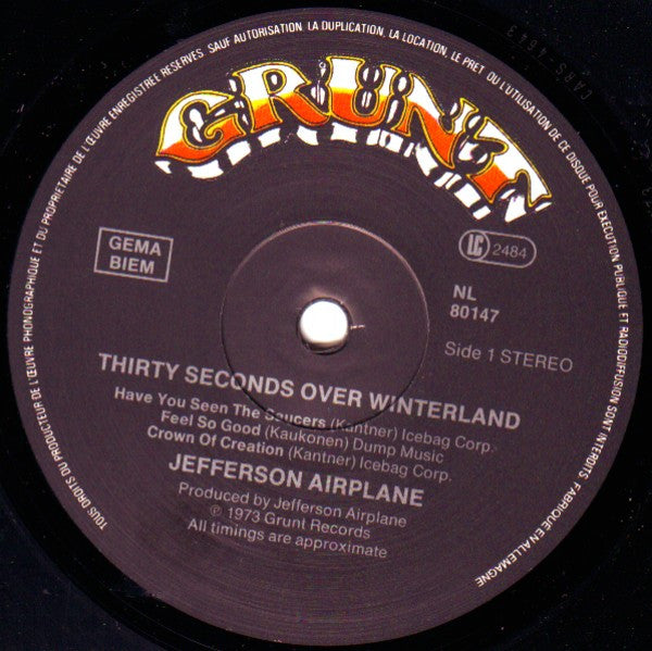 Jefferson Airplane – Thirty Seconds Over Winterland LP vinyl record, image 3 of 4