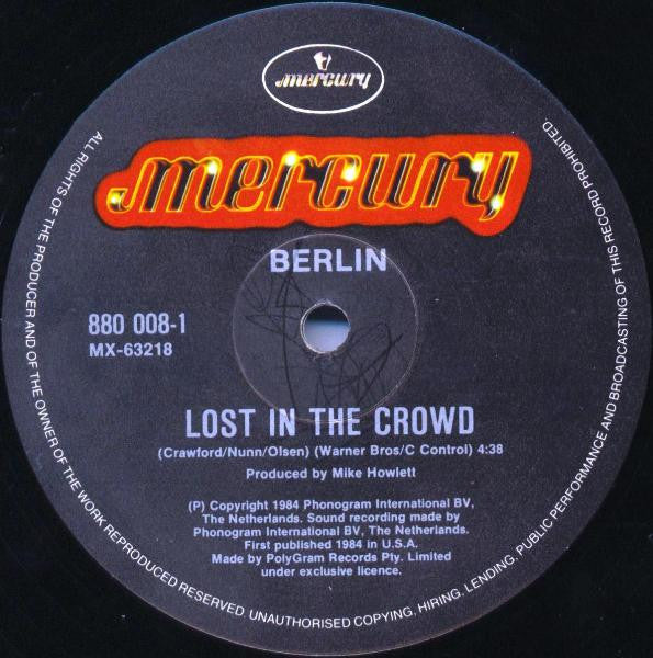 Berlin – Dancing In Berlin (Dance Remix) 12" vinyl record, image 4 of 4