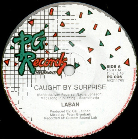 Laban – Caught By Surprise 7" vinyl record, image 3 of 3