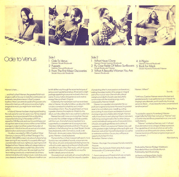 Czesław Niemen – Ode To Venus LP vinyl record, image 2 of 7