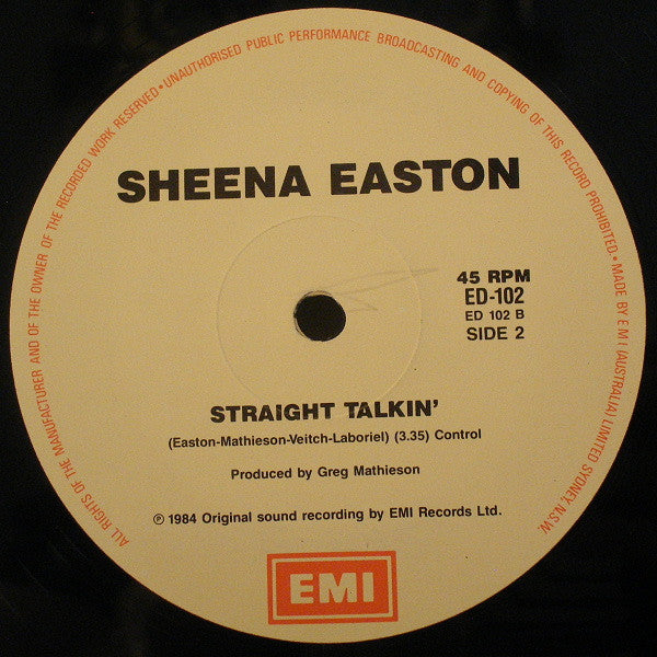 Sheena Easton – Strut 12" vinyl record, image 4 of 4