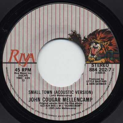 John Cougar Mellencamp – Small Town 7" vinyl record, image 4 of 4