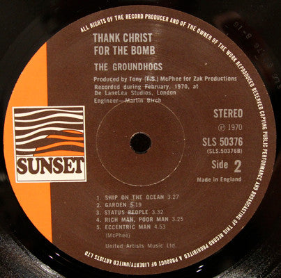 The Groundhogs – Thank Christ For The Bomb LP vinyl record, image 4 of 4