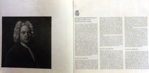 Johann Sebastian Bach, Pierre Fournier – Sechs Suiten Für Violoncello Solo (BWV 1007-1012) LP vinyl record, image 8 of 8