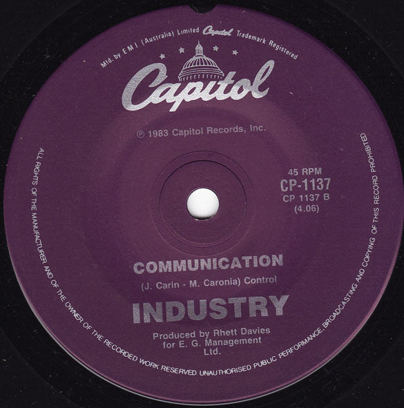 Industry – State Of The Nation 7" vinyl record, image 2 of 2