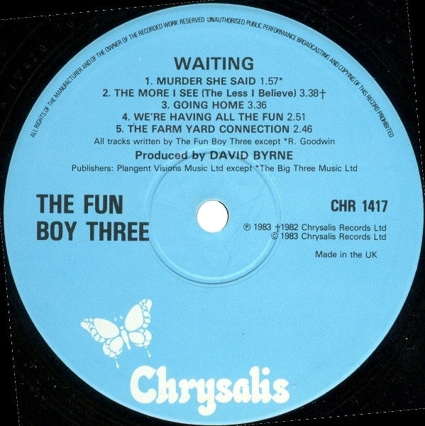 Fun Boy Three – Waiting LP vinyl record, image 3 of 4