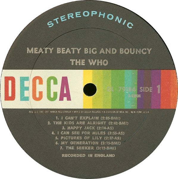 The Who – Meaty Beaty Big And Bouncy LP vinyl record, image 3 of 4