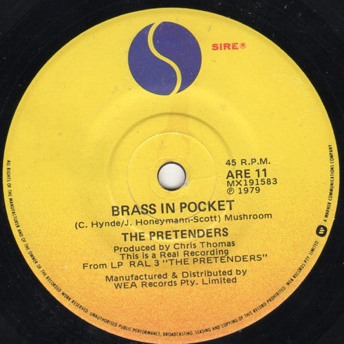 The Pretenders – Brass In Pocket 7" vinyl record, image 3 of 4