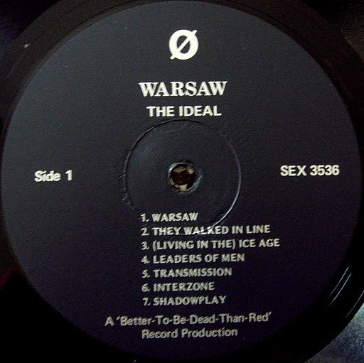 Warsaw – The Ideal LP vinyl record, image 3 of 4