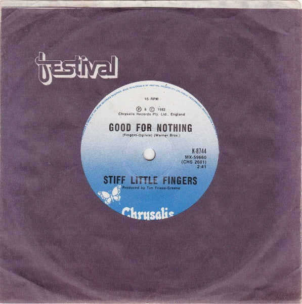 Stiff Little Fingers – Talk Back 7" vinyl record, image 3 of 4