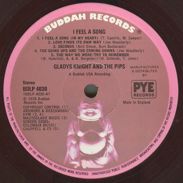 Gladys Knight And The Pips – I Feel A Song LP vinyl record, image 3 of 4