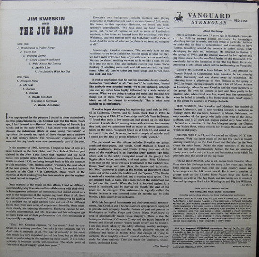 Jim Kweskin & The Jug Band – Jim Kweskin And The Jug Band LP vinyl record, image 2 of 4