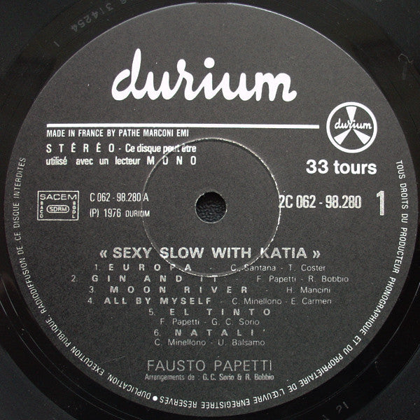 Fausto Papetti – Sexy Slow With Katia LP vinyl record, image 3 of 4