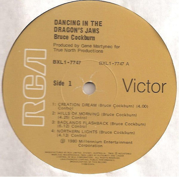 Bruce Cockburn – Dancing In The Dragon's Jaws LP vinyl record, image 2 of 2