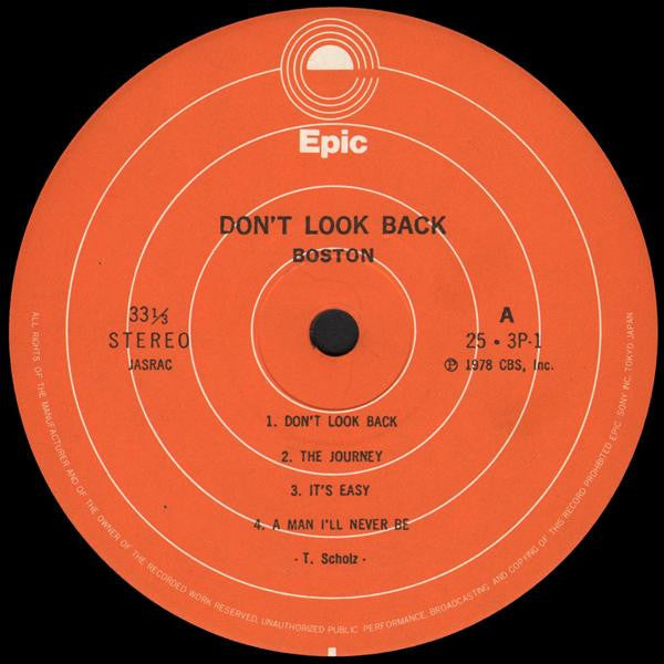 Boston – Don't Look Back LP vinyl record, image 5 of 10