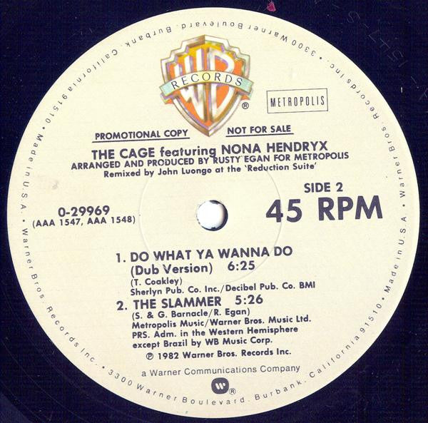 The Cage, Nona Hendryx – Do What Ya Wanna Do 12" vinyl record, image 3 of 4