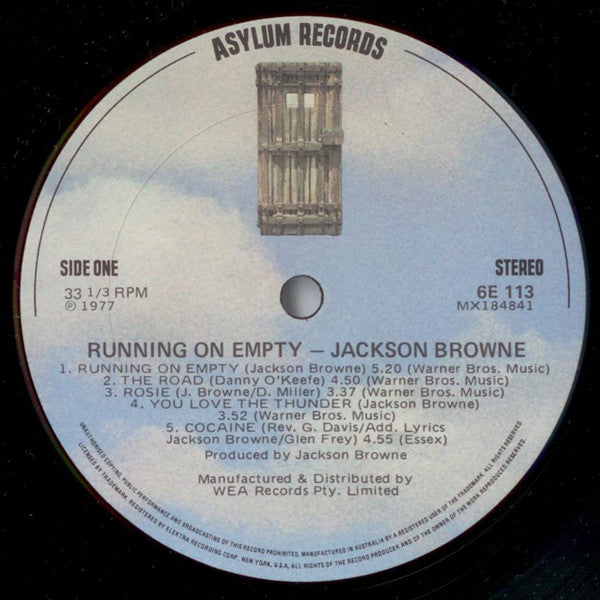 Jackson Browne – Running On Empty LP vinyl record, image 3 of 10