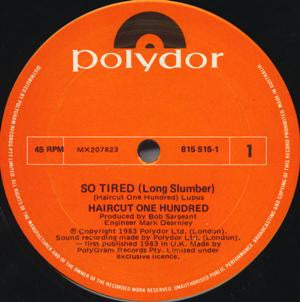Haircut One Hundred – So Tired 12" vinyl record, image 1 of 4