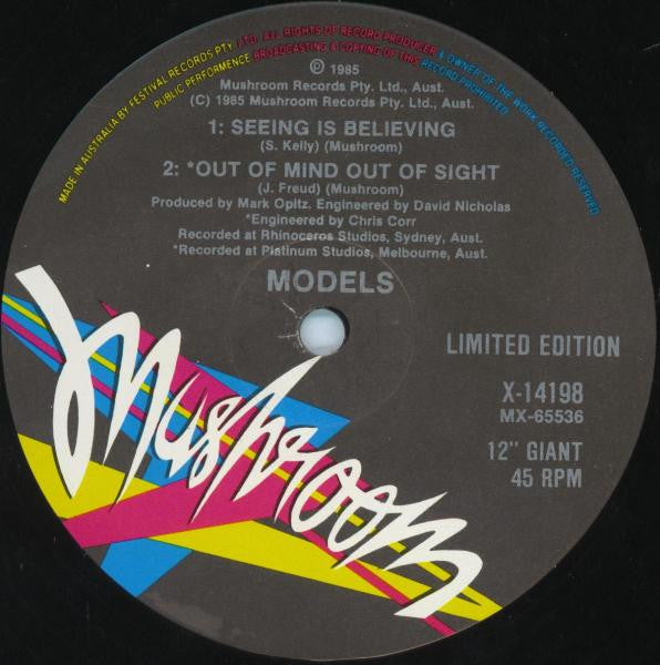 Models – Out Of Mind Out Of Sight 12" vinyl record, image 4 of 5