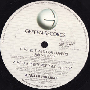 Jennifer Holliday – Hard Time For Lovers 12" vinyl record, image 3 of 3