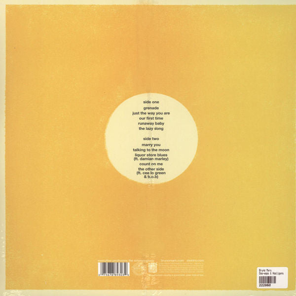 Bruno Mars – Doo-Wops & Hooligans LP vinyl record, image 2 of 6