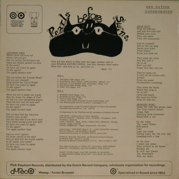 Pearls Before Swine – One Nation Underground LP vinyl record, image 2 of 5