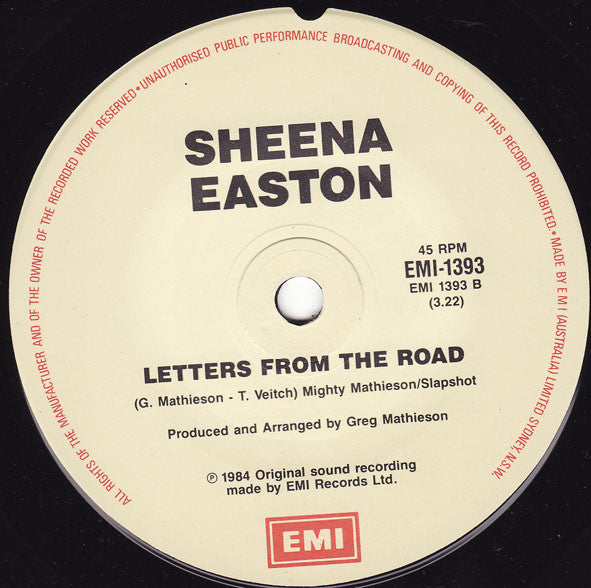Sheena Easton – Strut 7" vinyl record, image 3 of 3