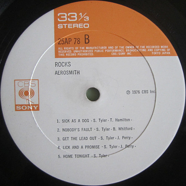 Aerosmith – "Rocks" LP vinyl record, image 4 of 9