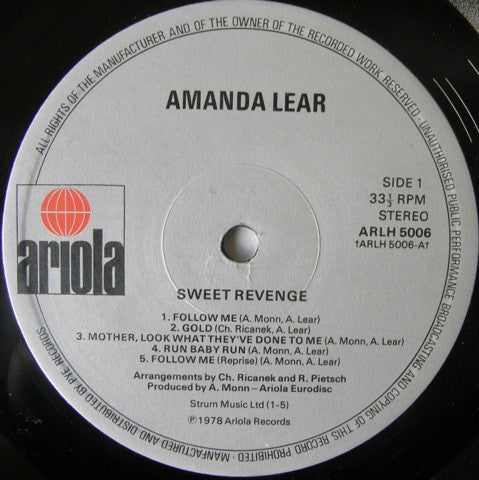 Amanda Lear – Sweet Revenge LP vinyl record, image 7 of 8