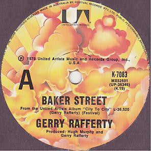 Gerry Rafferty – Baker Street 7" vinyl record, image 1 of 2